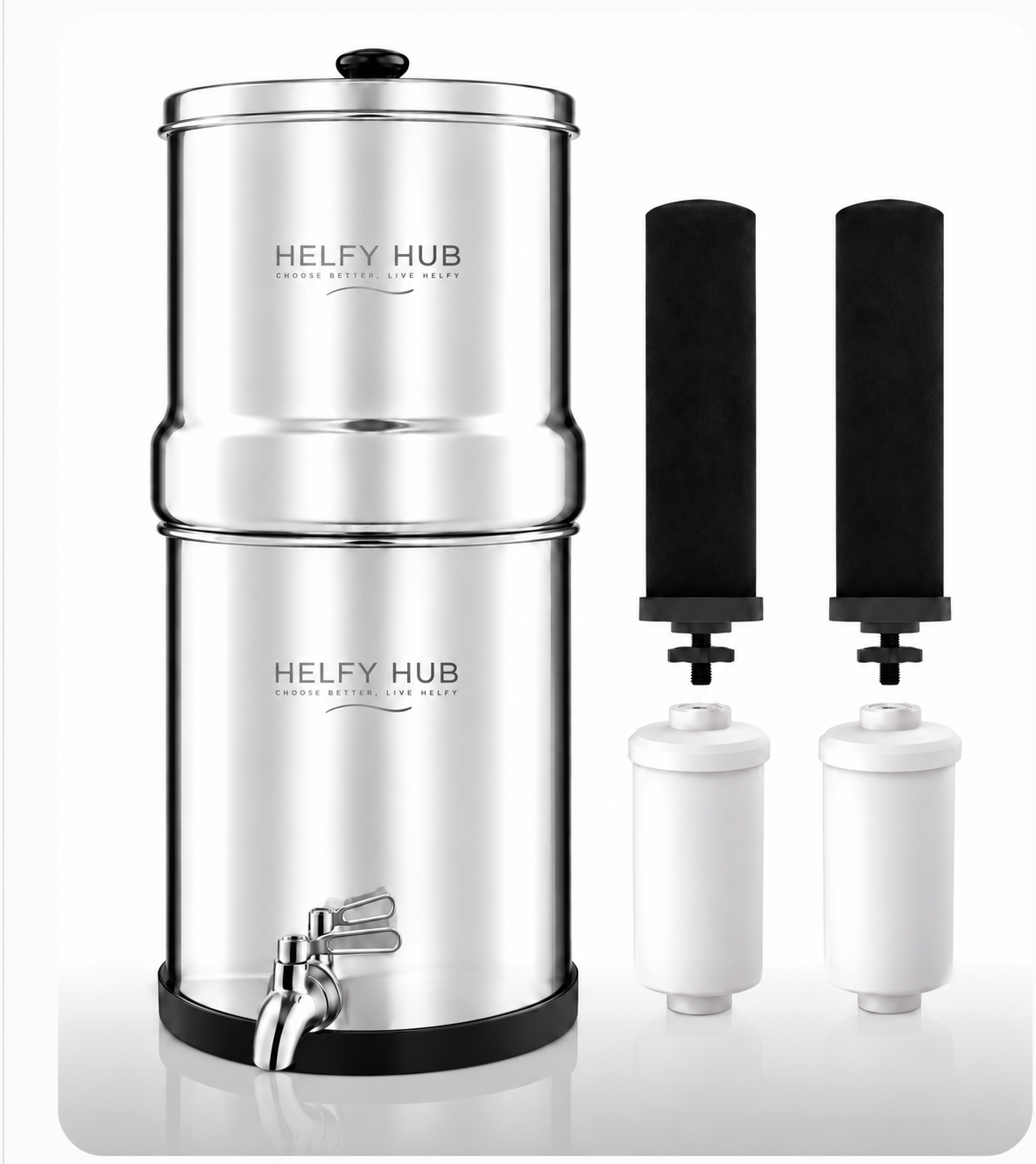 8.5L gravity water filter system included in the family bundle